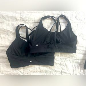 Lululemon black starry bra set of 2!!